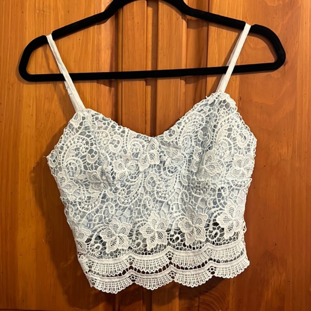 Blue Lacy Crop Top!